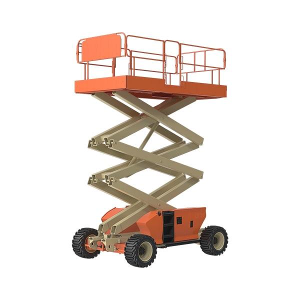 scissor lifts can be customized with various platform sizes, extensions, and devices to fit specific industrial needs